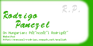 rodrigo panczel business card